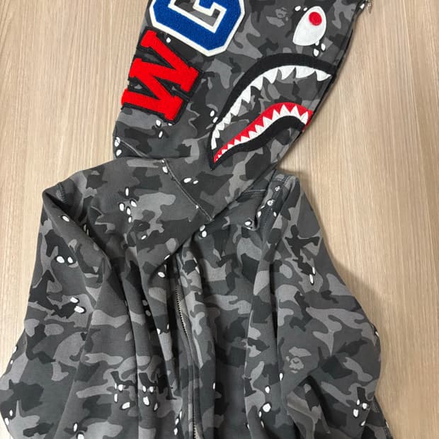 베이프 후드집업 L 그레이 카모 🔥정품🔥