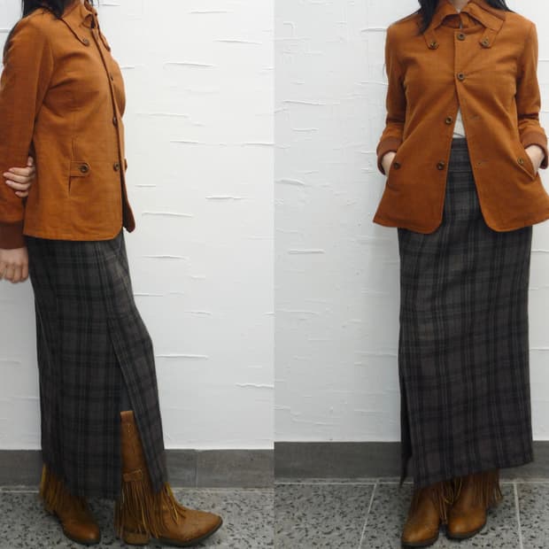 vintage orange suede jacket