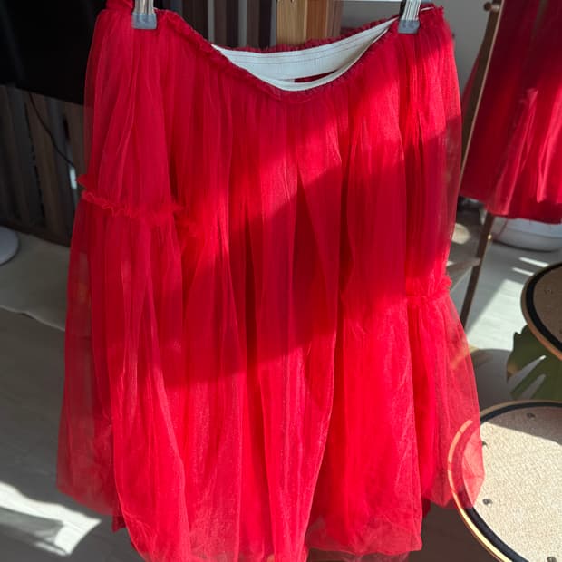 Comme des garcons*2 tulle skirt red