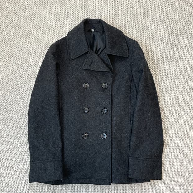 빈티지 그레이 피코트  J03666