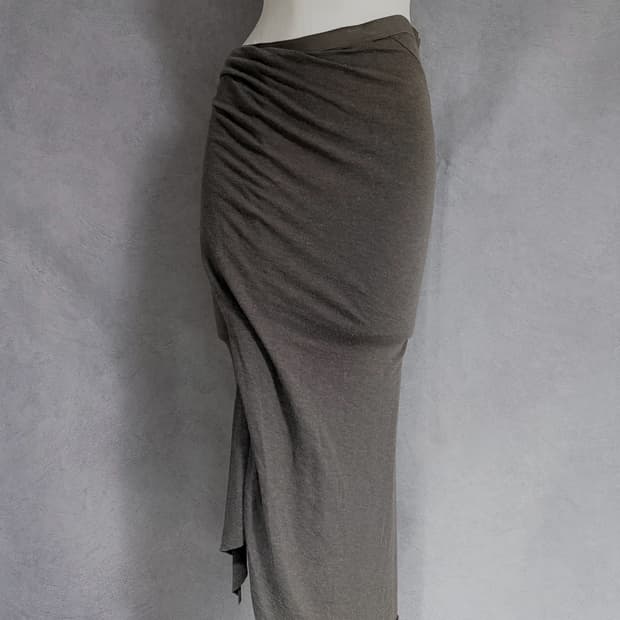 12FW Rick Owens Draped Long Skirt