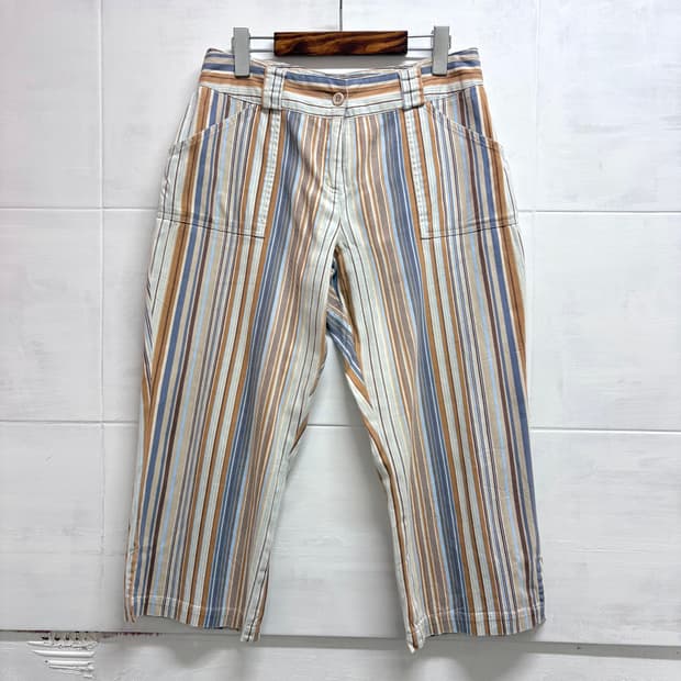 NEVADA 스트라이프 카프리 팬츠 JPN