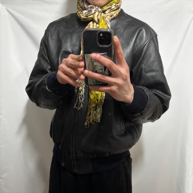 vtg lambskin blouson