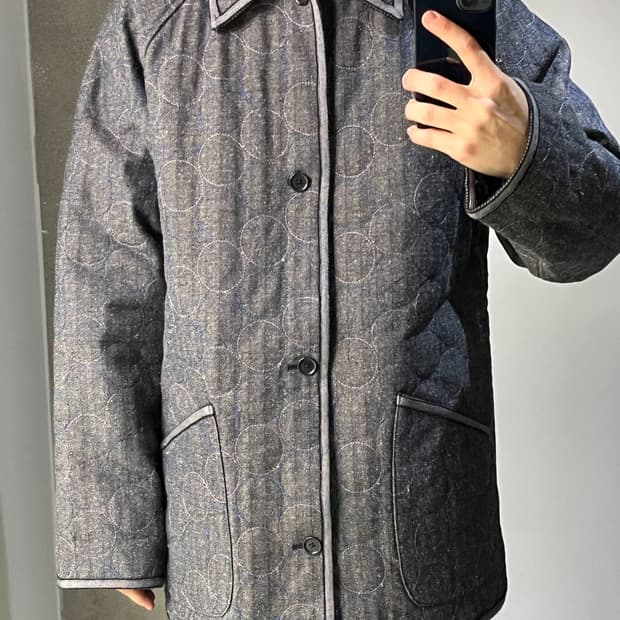 Gigli 써클 퀼티드 데님 코트