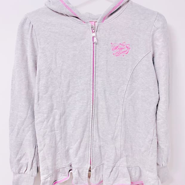 메조피아노 핑크 후드 집업 키치 히메갸루 모리걸 러블리