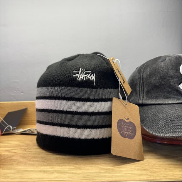 Stussy cap 스투시 스트라이프 비니