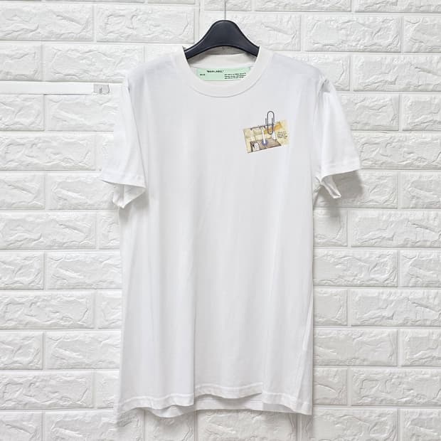 오프화이트 "MAIN LABEL" 반팔티 M