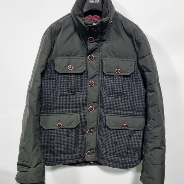 (매장정품)아르마니진 순모배색 패딩자켓 100