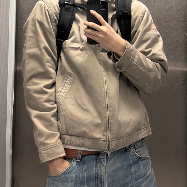 폴로 해링턴 자켓 베이지 xl