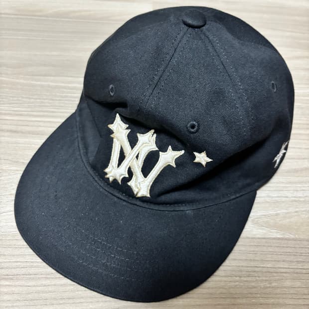 아오이로 6 패널 히카리 A/N 피티드 캡 모자 블랙