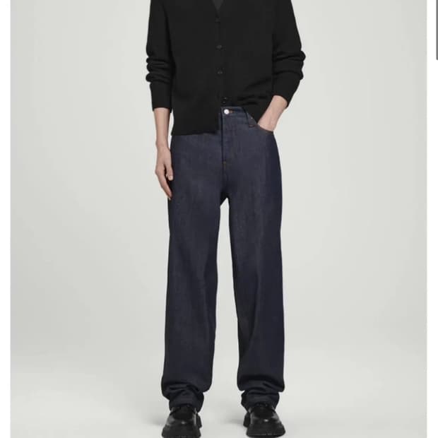 Cos rider 셀비지 와이드 레그 진 28 새제품