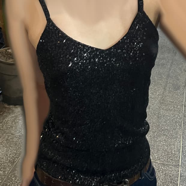 [S/E/O] Spangle camisole (BK/OS)