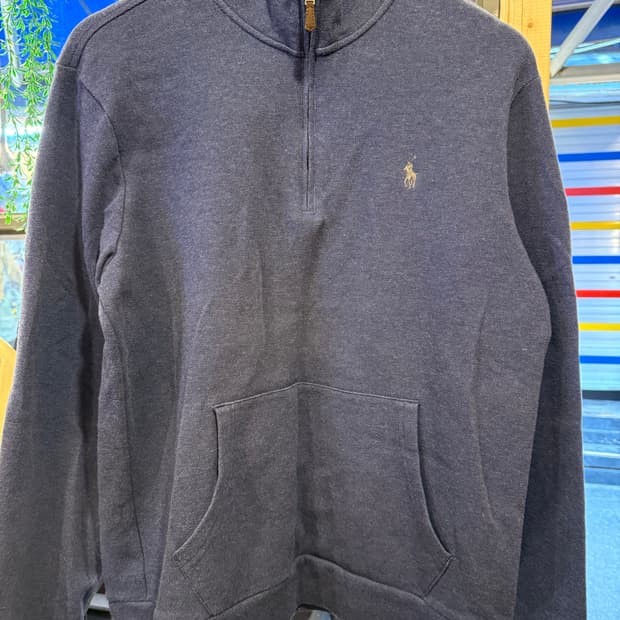 폴로 랄프로렌 그레이포니 네이비 반집업 니트