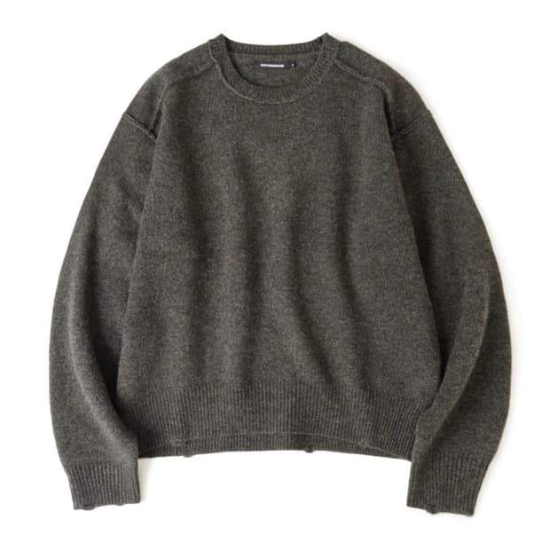 [2] Reverse Damage Sweater Charcoal 