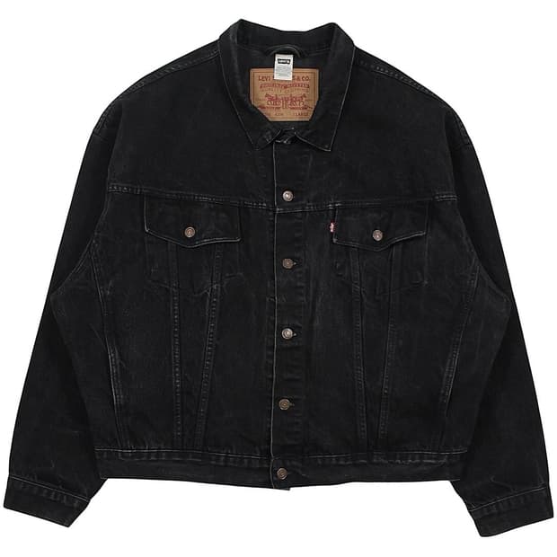 1990s 리바이스 70598-4159 블랙 데님 자켓 빈티지