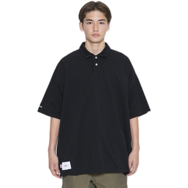 Wtaps USA 블랙 카라 반팔 티 폴로 티(105)