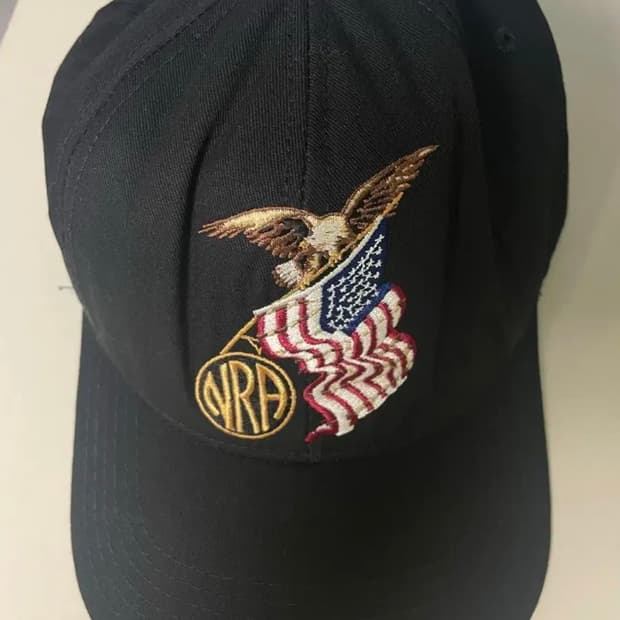 NRA 검정색 볼캡 모자(매티보이 캡)
