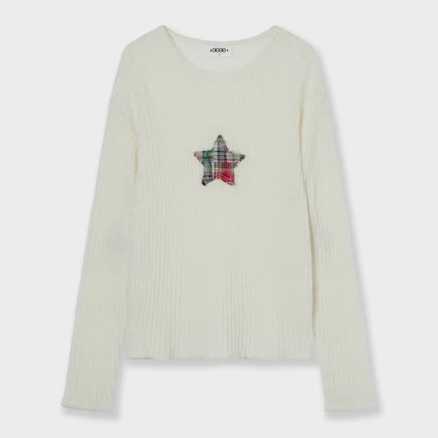 aeae sheer applique knit