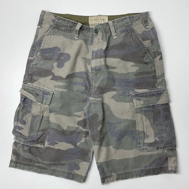 그런지 카모 카고 반바지 36인치