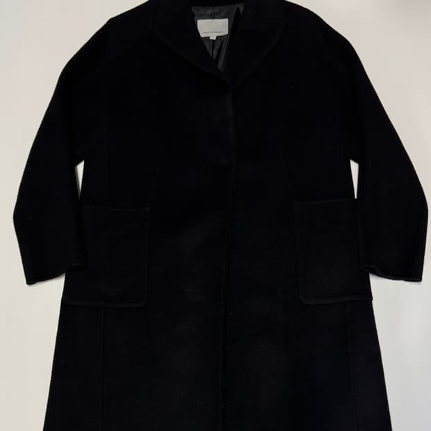 여성 보이스오브보이스 보브 미니멀 블랙 울 코트 55