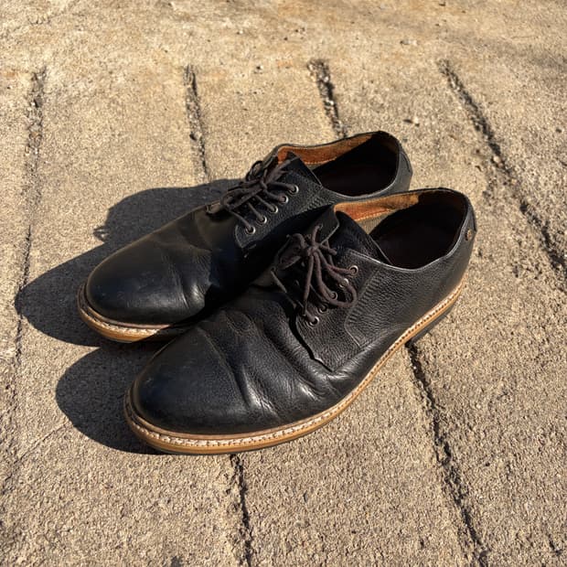 00s Timberland 블랙 레더 더비 슈즈 260mm