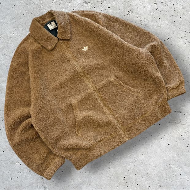 [L] 아디다스 브라운 뽀글이 플리스 자켓 D620