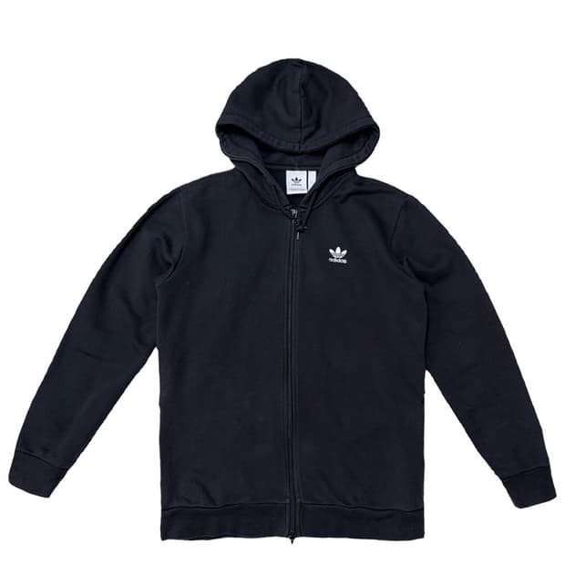 ADIDAS 파이어버드 백로고 블랙 후드집업 L