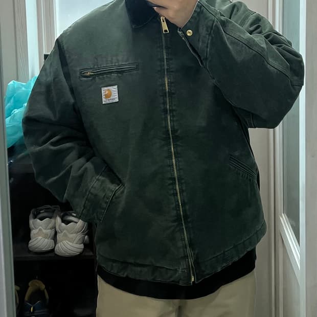 칼하트wip 디트로이트 og 올리브그린 M