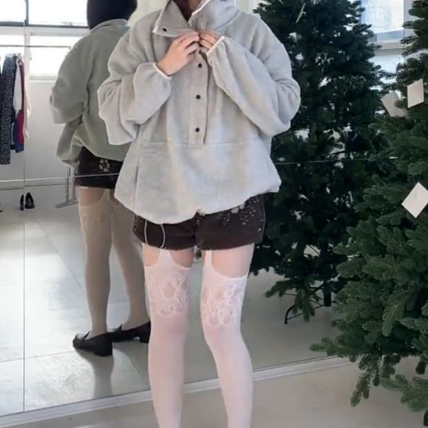 샵페어리 후리스 아노락 플리스