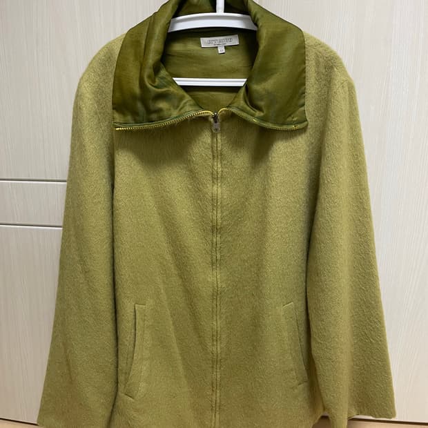 울 블렌드 하프 집업 자켓 올리브 (Made in Italy)