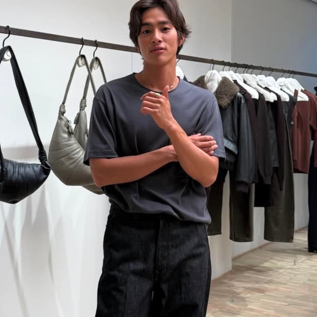 (XXS) 25FW 르메르 릴렉스드 티셔츠 차콜