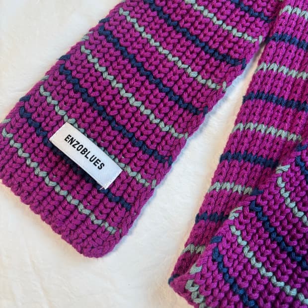 엔조블루스 스트라이프 미니 머플러 / 구매가 59,000