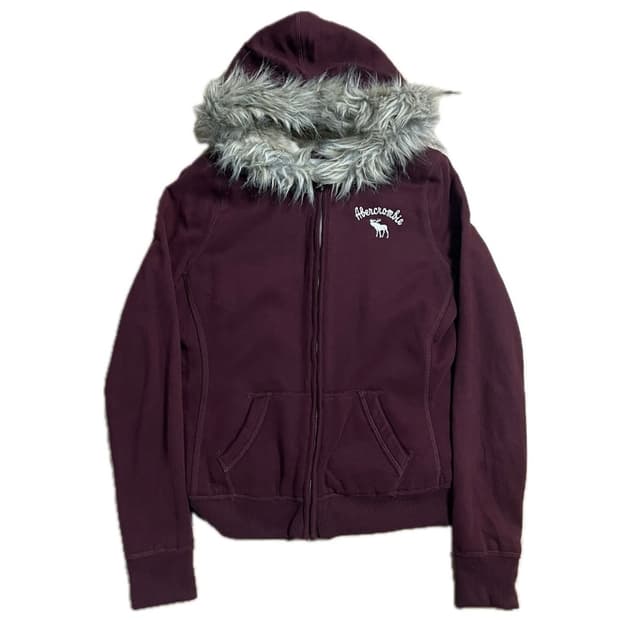 Abercrombie Deep Burgundy Wolf. Hooded z