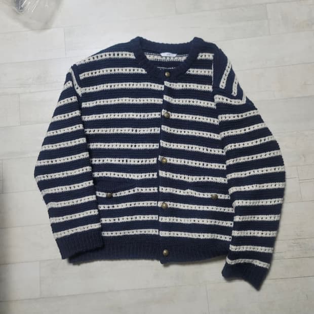stu 스트라이프 가디건 m