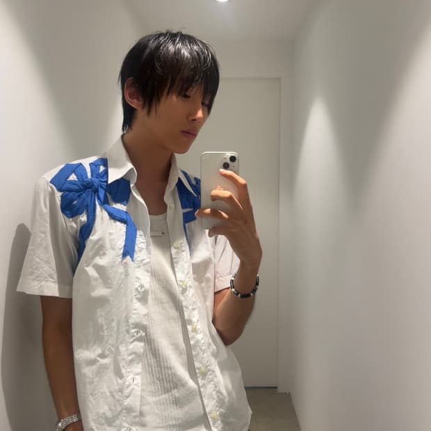 Stefan Cooke 리본 셔츠 m