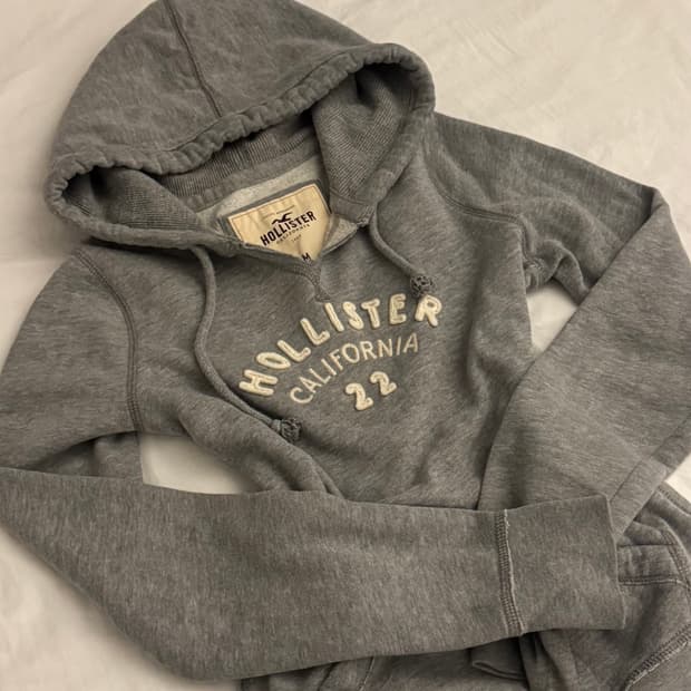 홀리스터 그레이 후드티 딱붙 M