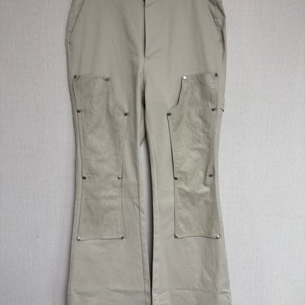 로어링라드 더블니 플레어 카펜터 팬츠 베이지 m