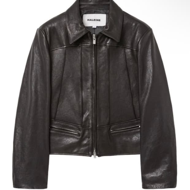 알렌느 핀턱 레더자켓