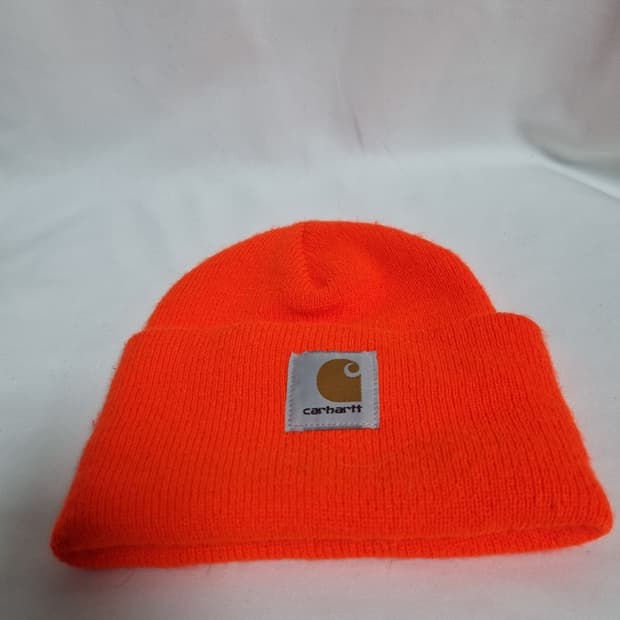 칼하트 네온오렌지 비니
