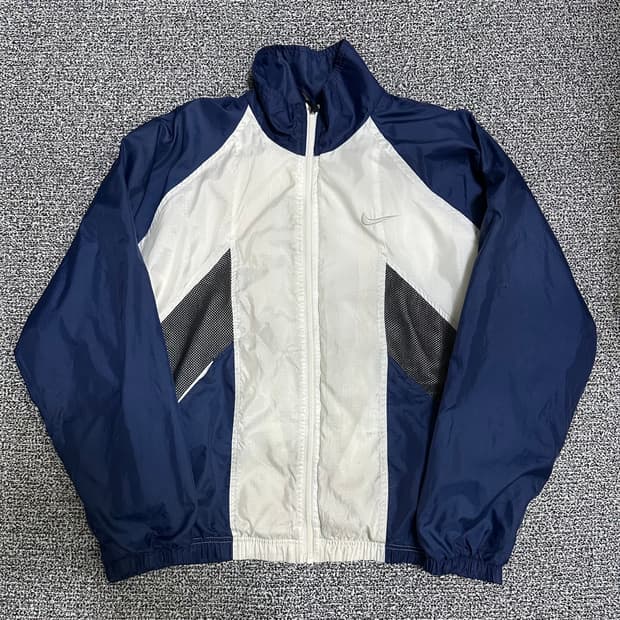 (L추천) 나이키 90s 올드스쿨 바람막이 네이비/화이트