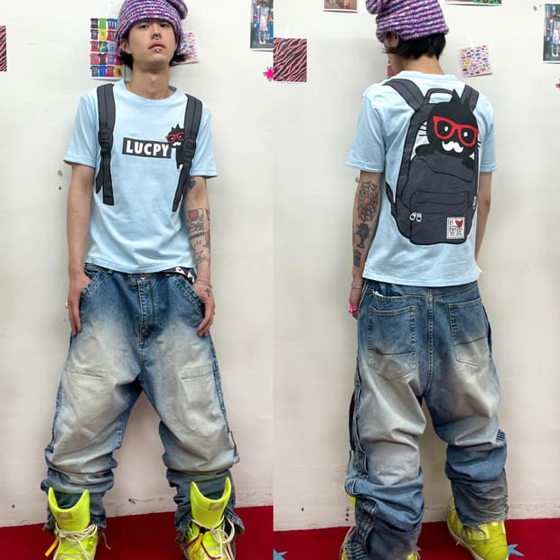LUCPY Backpack Cat Blue T-shirt