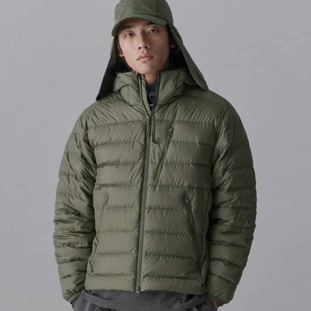 무신사 시티레저 경량패딩 카키색 L사이즈