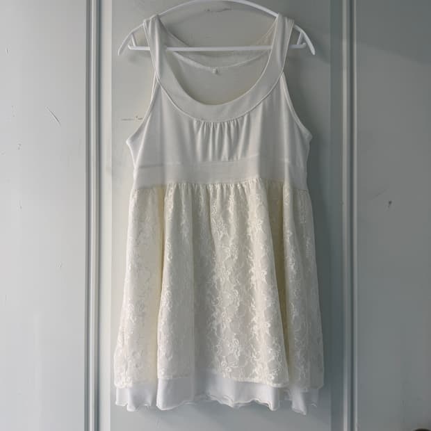 일본빈티지 레이스 홀터넥 나시원피스