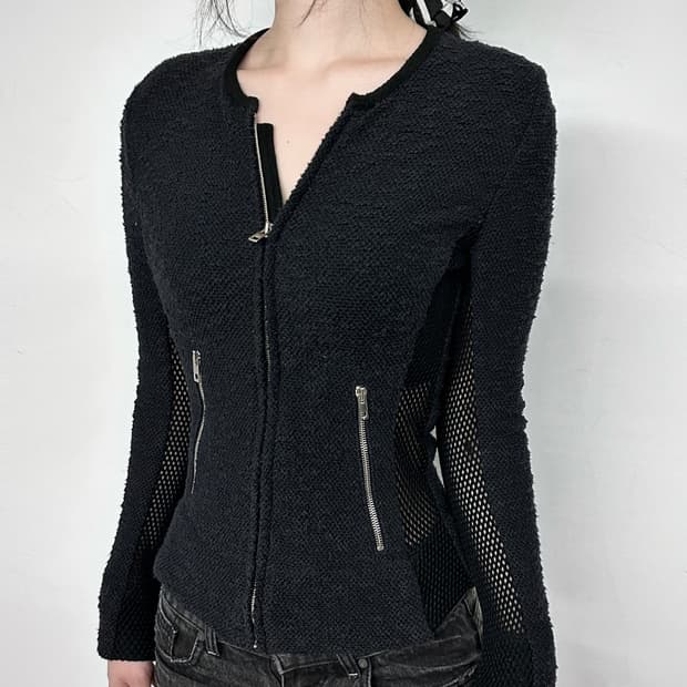 Iro Tissu Mixed Jip-Up Jacket