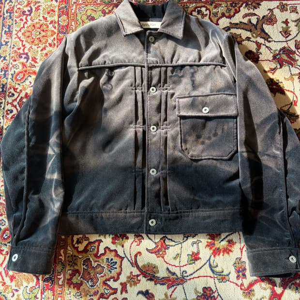 21AW jiyongkim 벨벳 트러커 자켓