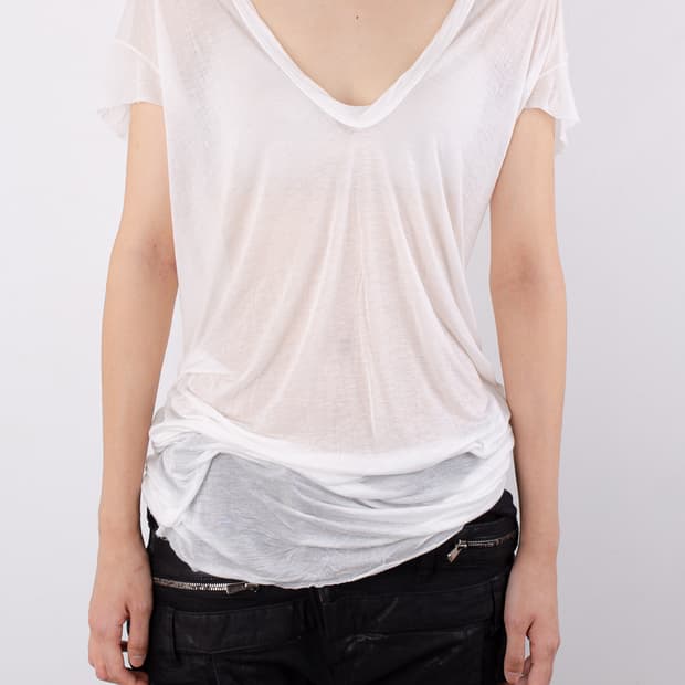 RICK OWENS V-NECK T-SHIRT