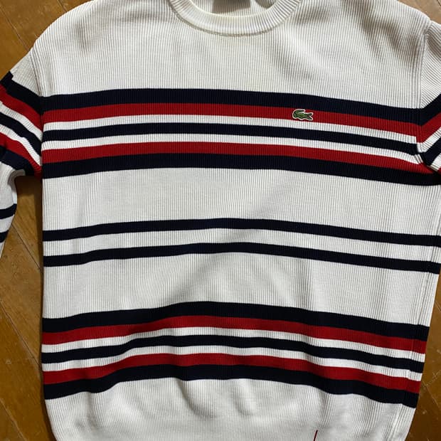 라코스테 스트라이프 남성 니트 L (105)