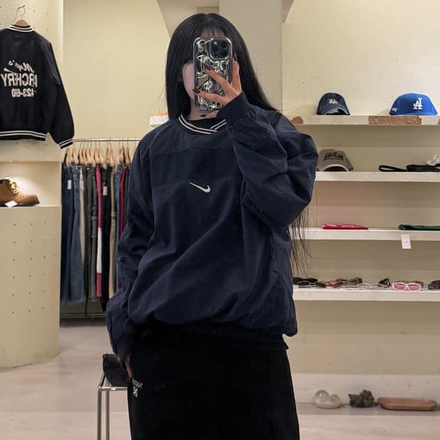 나이키 네이비 스우시 웜업 U1187