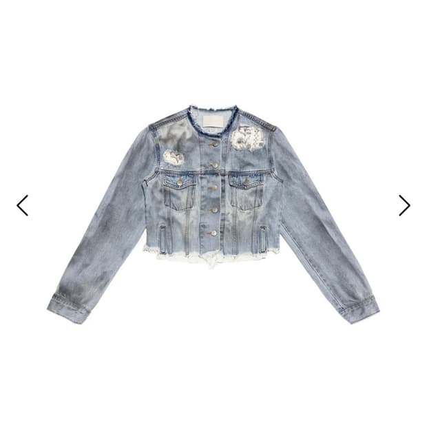 로레일즈 데님 자켓 dirty crop denim jacket