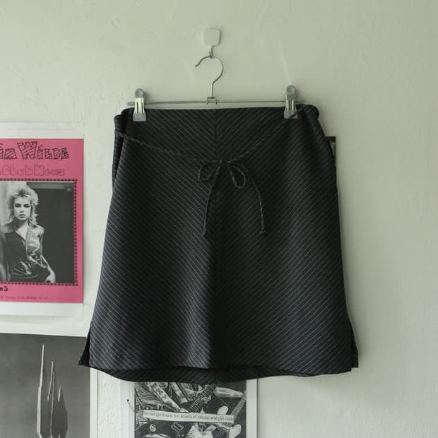 90s USA 핀스트라이프 리본 스커트